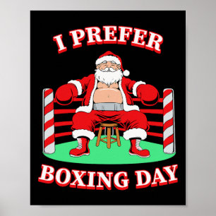 Affiche Santa Claus Je Préfère Boxe Groupe Correspondance 