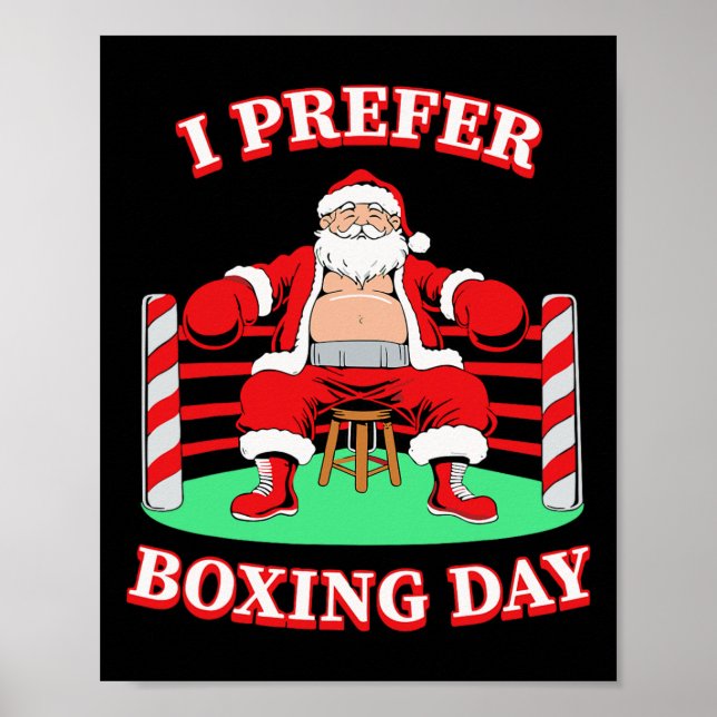 Affiche Santa Claus Je Préfère Boxe Groupe Correspondance  (Devant)
