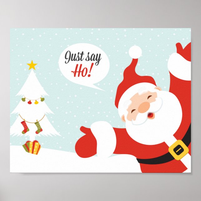 Affiche Santa Claus - just say go (Devant)