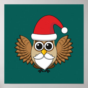 Affiche Santa Claus Owl