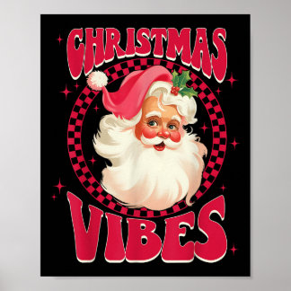 Affiche Santa Claus Rose vintage Visage Hommes Femmes Enfa