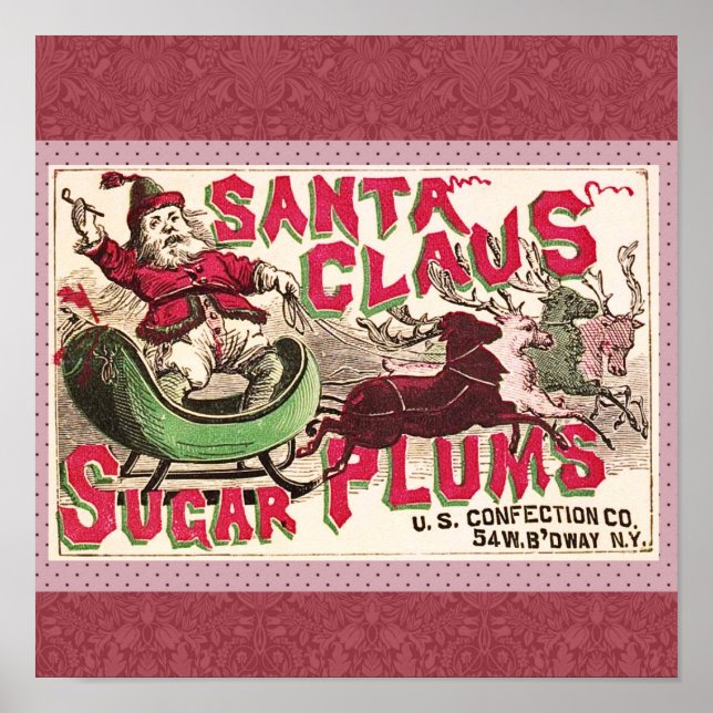 Affiche Santa Claus Sugar Plum Christmas (Devant)