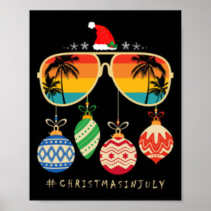 Affiche Santa Claus Sungles Beach Noël En Juillet Hommes D