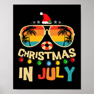 Affiche Santa Claus Sungles Beach Noël En Juillet Hommes D