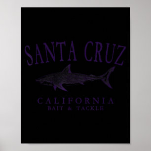 Affiche Santa cruz californie vintage plum art pêche