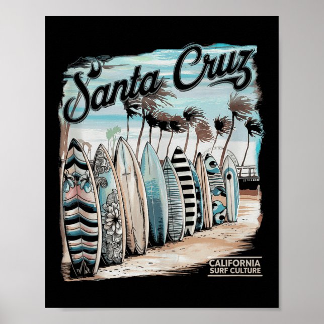 Affiche Santa Cruz Men Women California Retro Sunset Vinta (Devant)