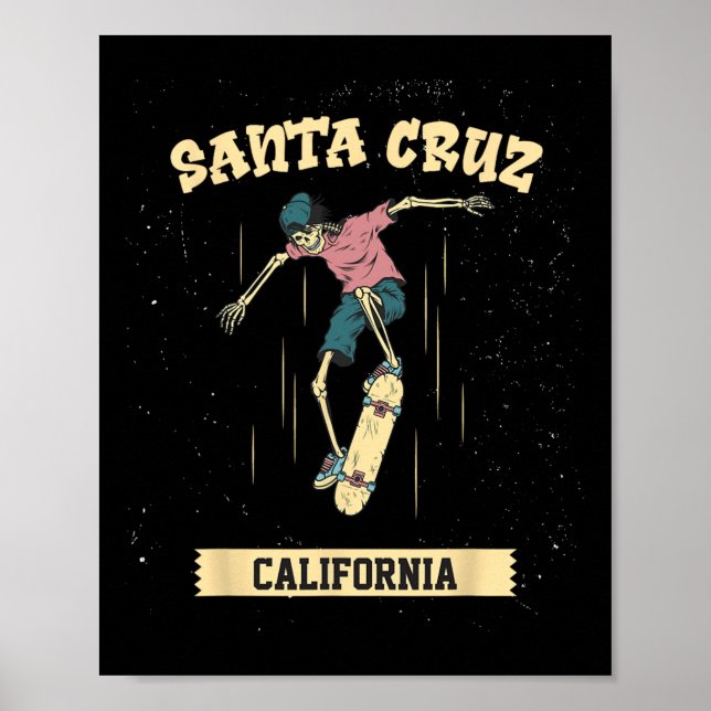 Affiche Santa Cruz Skeleton Surfing et Skateboarding  (Devant)