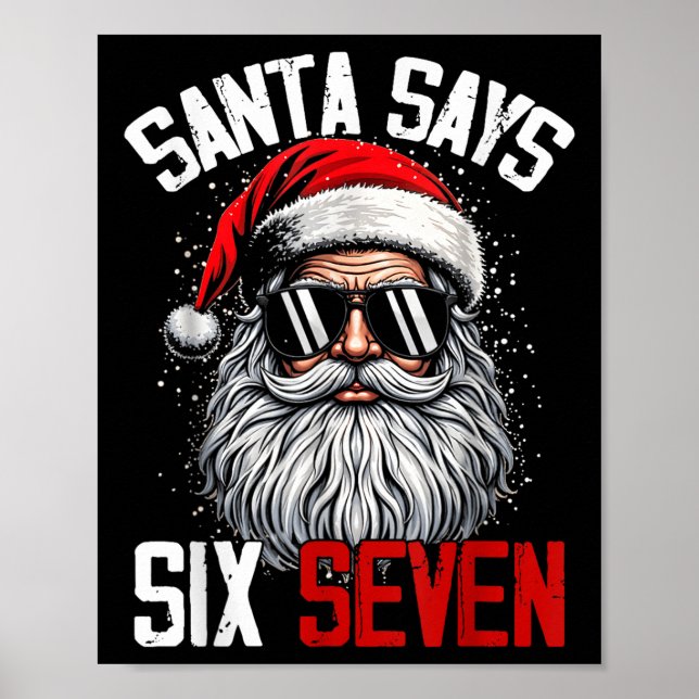 Affiche Santa dit Six Sept 67 Génération Z Alpha Argot Mem (Devant)