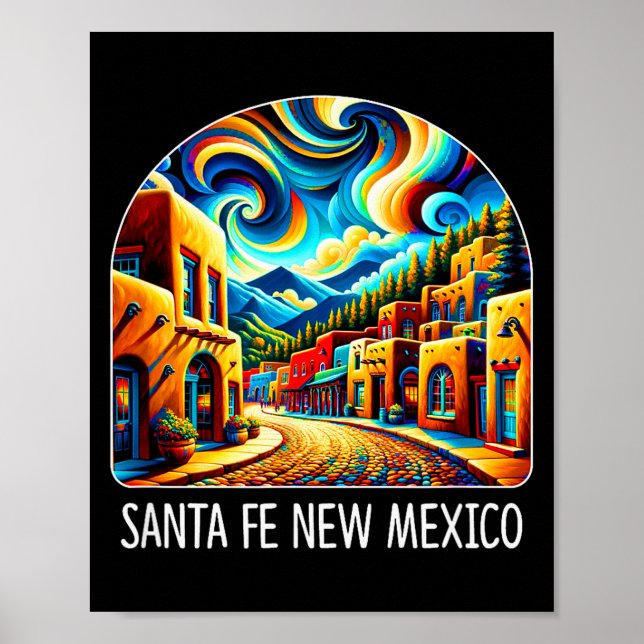 Affiche Santa Fe New Mexico - Expressionism Art -  (Devant)