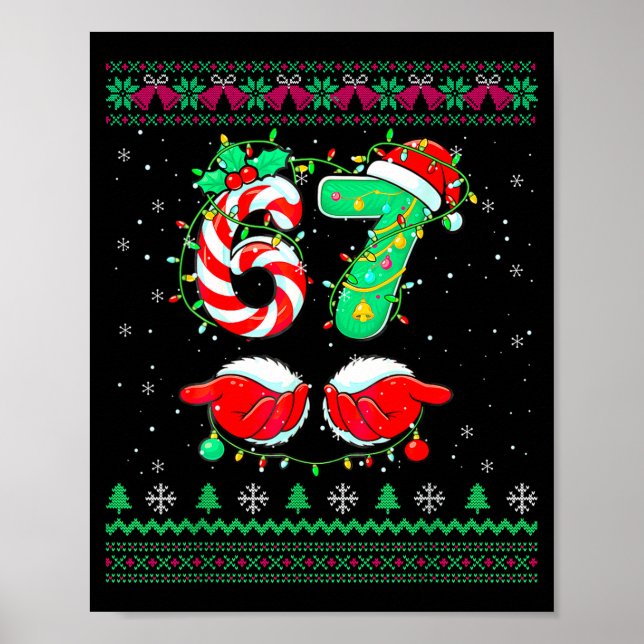 Affiche Santa Hands 67 Christmas Ugly Sweater Six Seven Me (Devant)