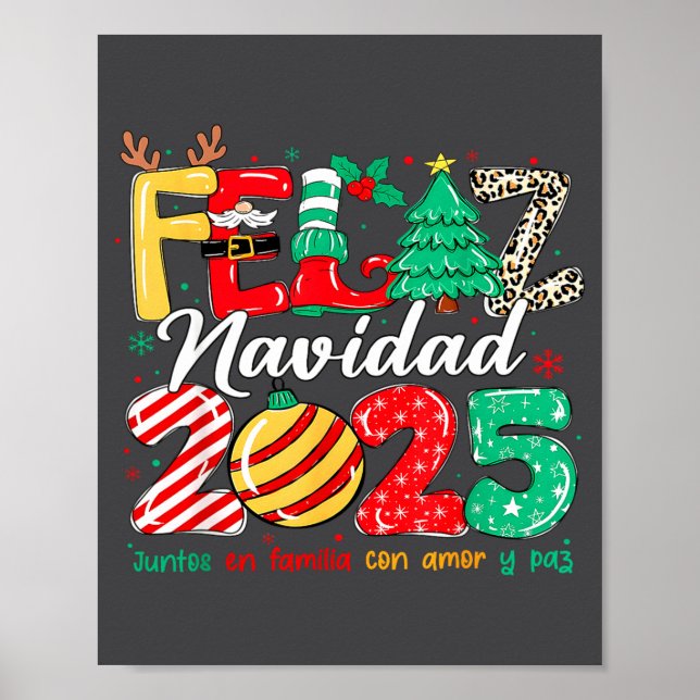 Affiche Santa Hat Family Christmas Matching Funny Feliz Na (Devant)