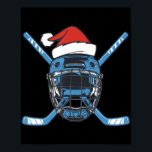 Affiche Santa Hat Hockey Sport  Christmas Ice Hockey Playe<br><div class="desc">Santa Hat Hockey Sport  Christmas Ice Hockey Player</div>