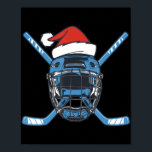 Affiche Santa Hat Hockey Sport  Christmas Ice Hockey Playe<br><div class="desc">Santa Hat Hockey Sport  Christmas Ice Hockey Player</div>