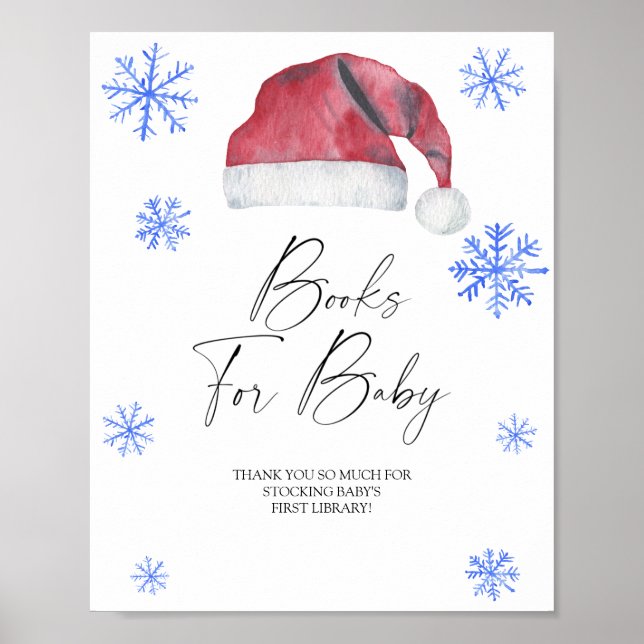 Affiche Santa hat - livres pour bébé (Devant)