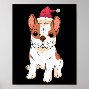 Affiche Santa Hat Noël Pyjama Chien Chien Chien Chien Chie