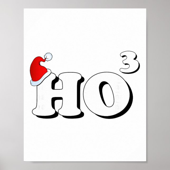 Affiche Santa Ho3 Ho Cubed Gift Women Men Teacher Funny Ch (Devant)