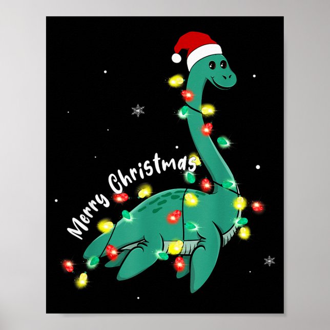 Affiche Santa Loch Ness Monster Christmas Nessie Boys Girl (Devant)