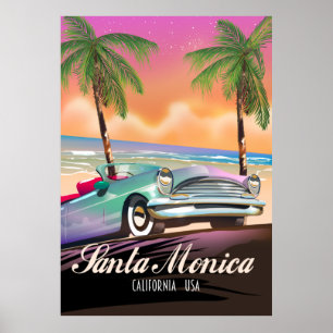 Affiche Santa Monica Californie États-Unis