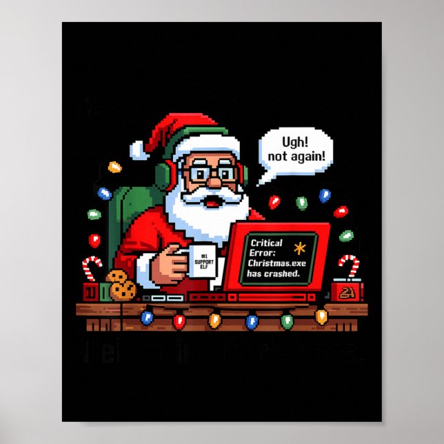 Affiche Santa Rebooting Support s Tech Meme (Devant)