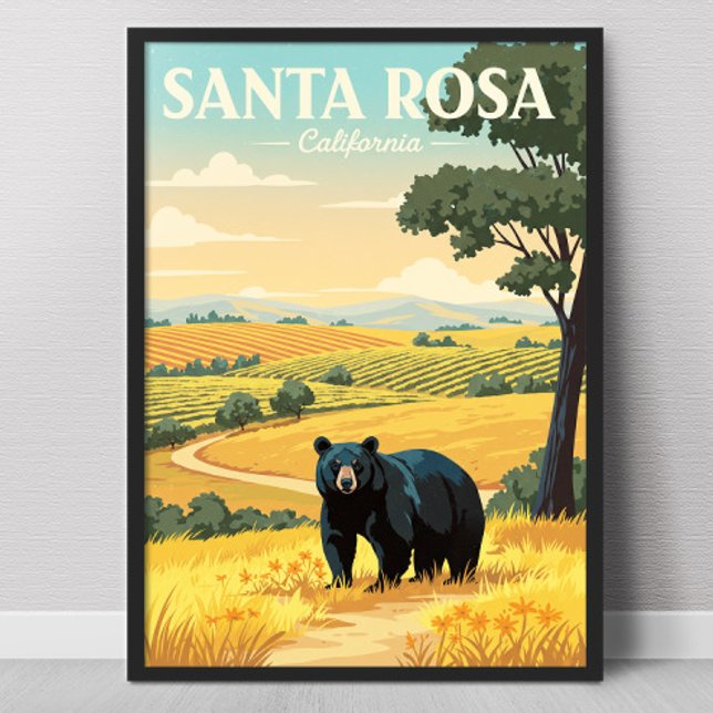 Affiche Santa Rosa Californie vintage (Créateur téléchargé)