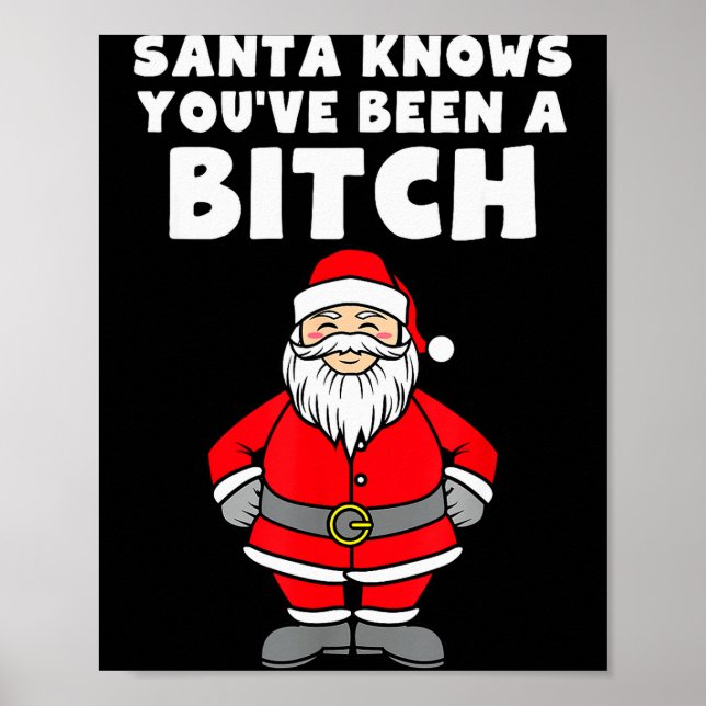 Affiche Santa sait que vous avez été un Noël impoli (Devant)