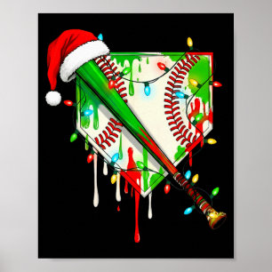 Affiche Santa Srts Ice Baseball Noël Xmas Pyjama Enfant