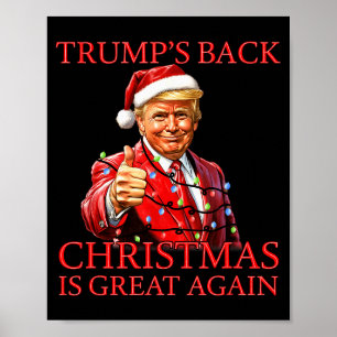 Affiche Santa Trump Danse Faire Noël Grande Encore Une Foi