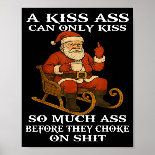 Affiche Santa Un Baiser Ne Peut Embrasser Autant Avant Qu'