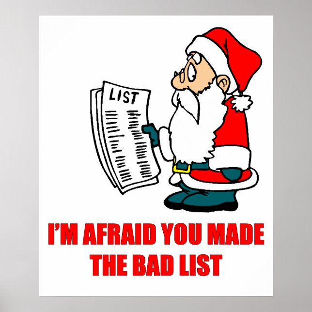 Affiche Santa's Bad List (Devant)