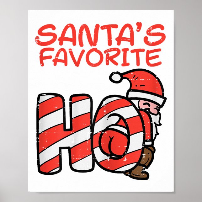 Affiche Santas Favori Funny Naughty Noël Adulte Favori Noë (Devant)
