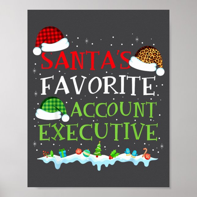 Affiche Santa's Favorite Account Executive Fun Christmas  (Devant)