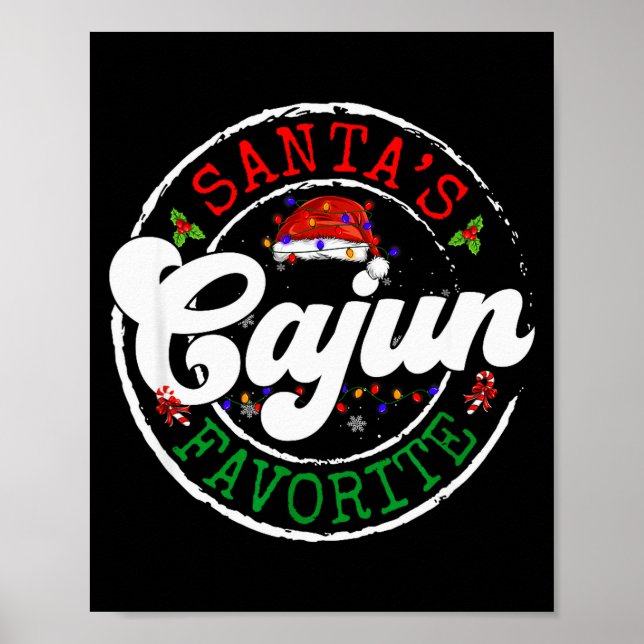 Affiche Santa's Favorite Cajun Christmas Pajama Family Mat (Devant)