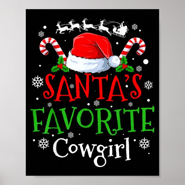 Affiche Santa's Favorite Cowgirl Christmas Party  (Devant)