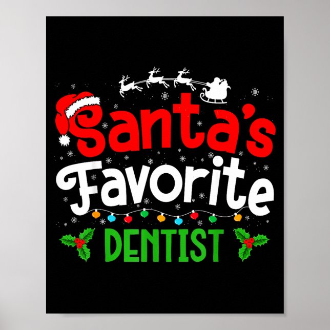 Affiche Santa's Favorite Dentist Christmas Party  (Devant)