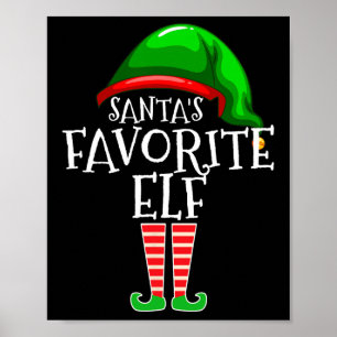 Affiche Santa's Favorite Elf Group Matching Family Christm