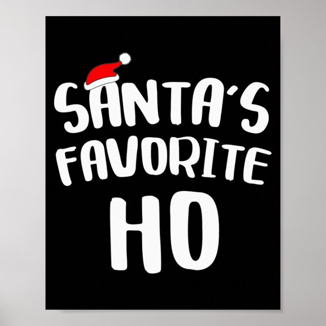 Affiche Santa's Favorite Ho Long Sleeve Shirt Funny Christ (Devant)
