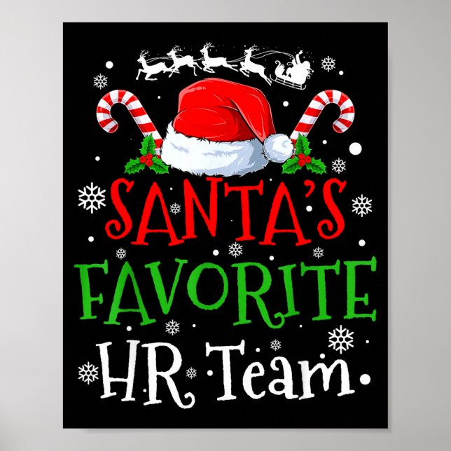 Affiche Santa's Favorite Hr Team Christmas Party  (Devant)