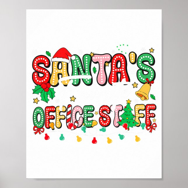 Affiche Santa's Favorite Office Staff Christmas Lights San (Devant)