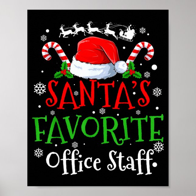 Affiche Santa's Favorite Office Staff Christmas Party  (Devant)