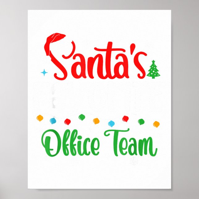 Affiche Santa's Favorite Office Team Christmas Lights Sant (Devant)