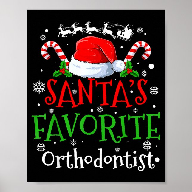Affiche Santa's Favorite Orthodontist Christmas Party  (Devant)