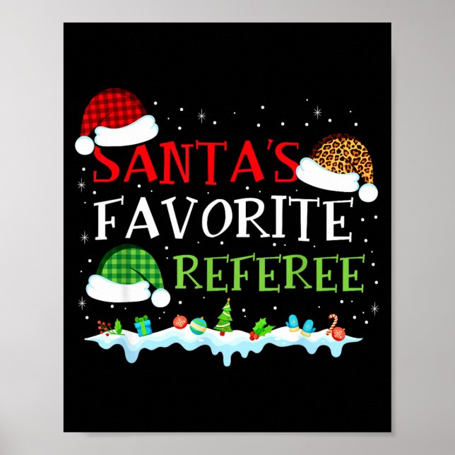 Affiche Santa's Favorite Referee Fun Christmas  (Devant)