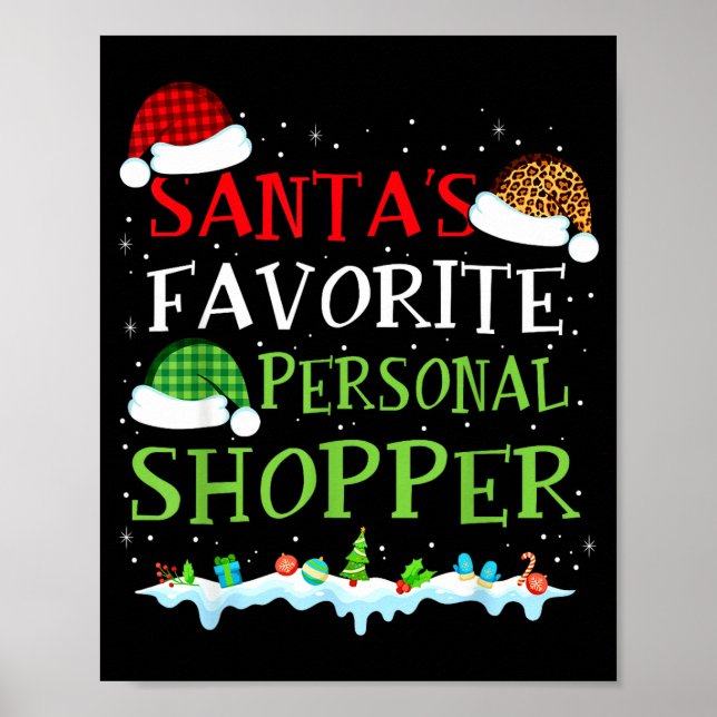 Affiche Santa's Favorite Shopper Fun Christmas Consultant  (Devant)
