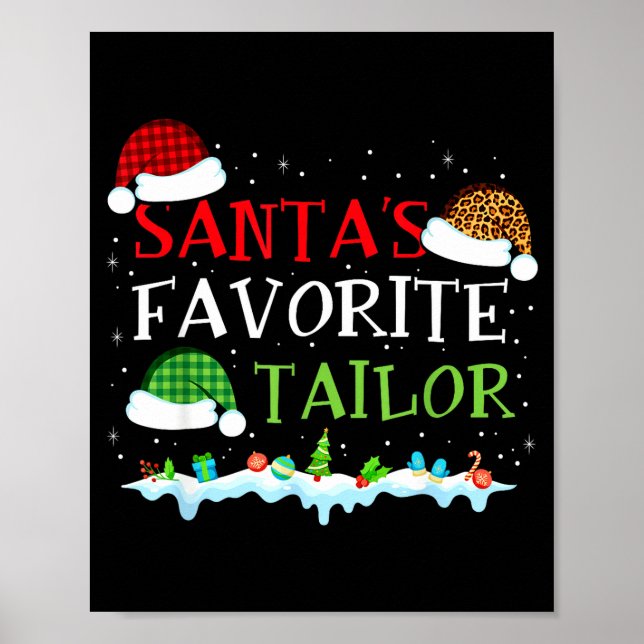 Affiche Santa's Favorite Tailor Fun Christmas Alterations  (Devant)