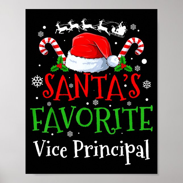 Affiche Santa's Favorite Vice Principal Christmas Party  (Devant)