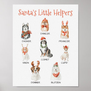 Affiche Santa's little Helpers Dog Christmas