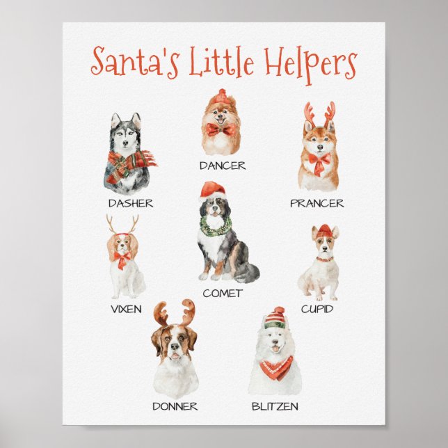 Affiche Santa's little Helpers Dog Christmas (Devant)