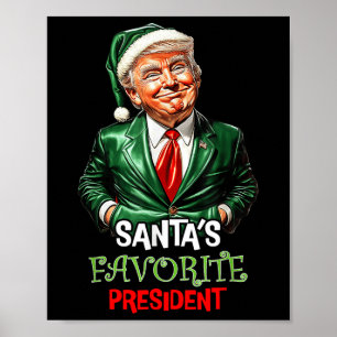 Affiche Santas Président favori Funny Père Noël Trump 2024