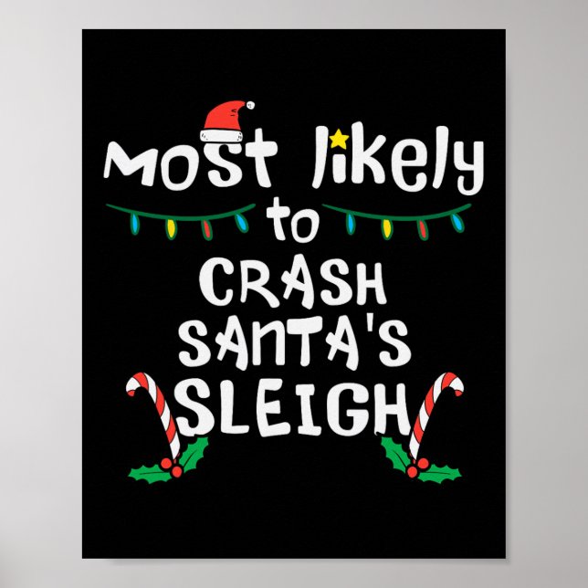 Affiche Santas Sleigh Sleigh Noël Fam (Devant)