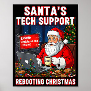Affiche Santas Tech Support_ Redémarrage de Noël Drôle _3